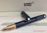 Fake Montblanc Pen - M Marc Newson Rollerball Pen Blue & Rose Gold Clip